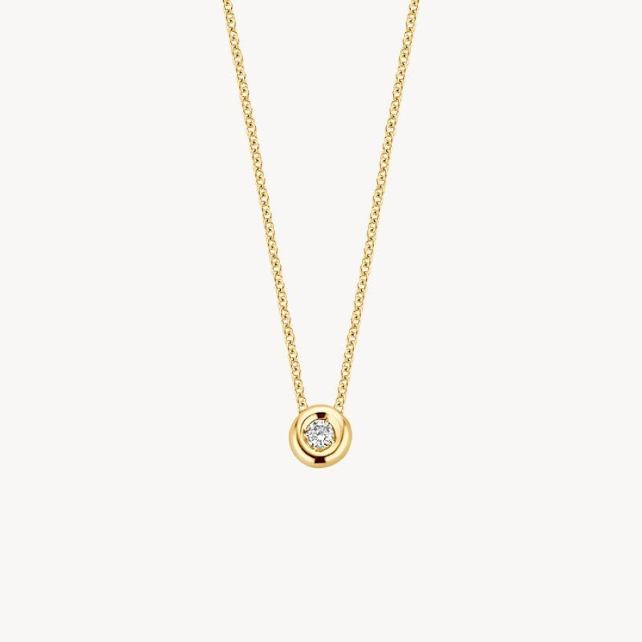 Clearance 14K Geel Goud Met Diamant