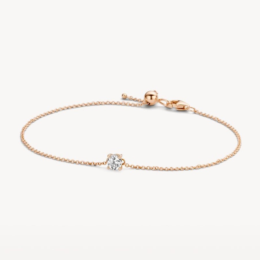 Hot 14K Rose Goud Met Zirkonia