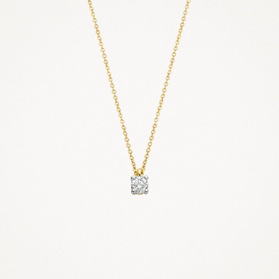 Hot 14K Geel En Wit Goud Met Diamant