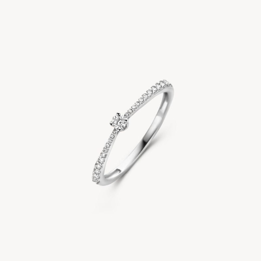 Best 14K Wit Goud Met Diamant