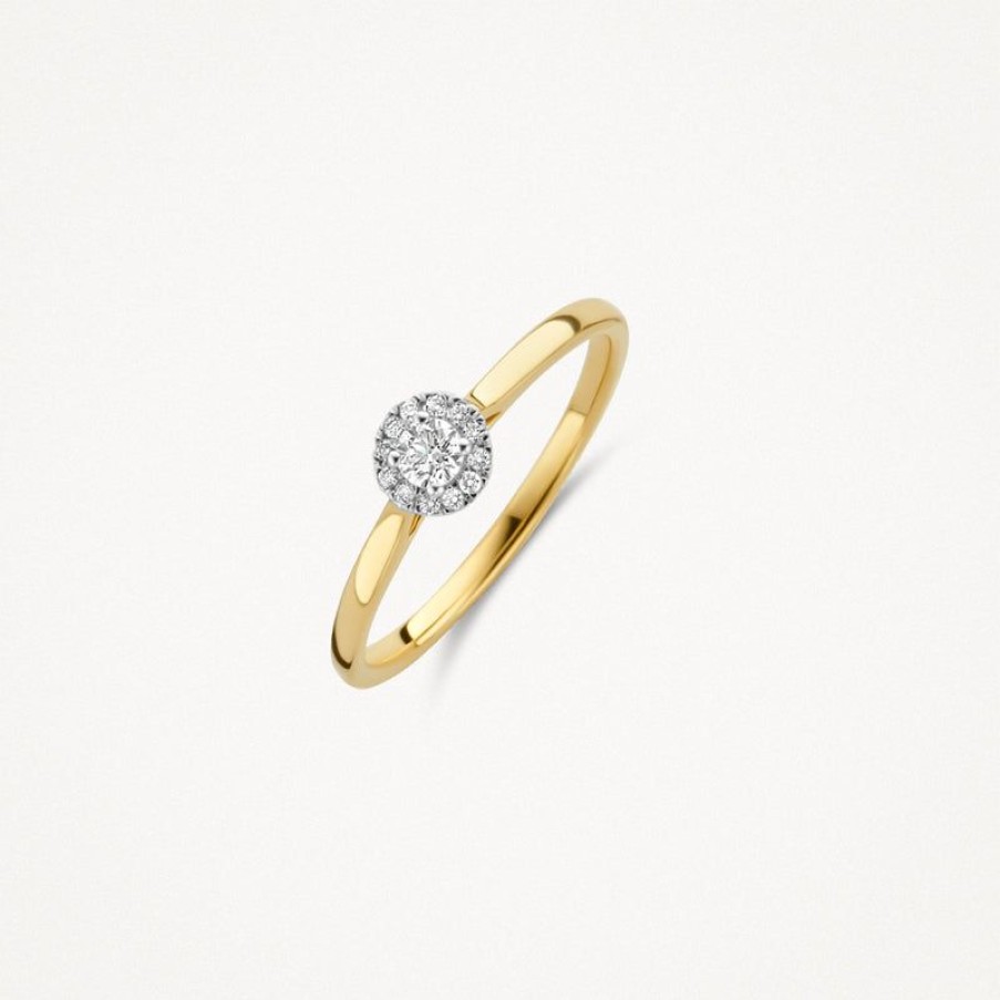 Clearance 14K Geel En Wit Goud Met Diamant