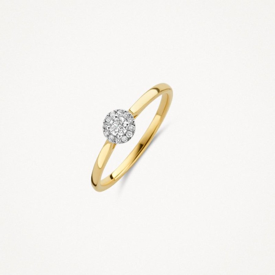 Clearance 14K Geel En Wit Goud Met Diamant