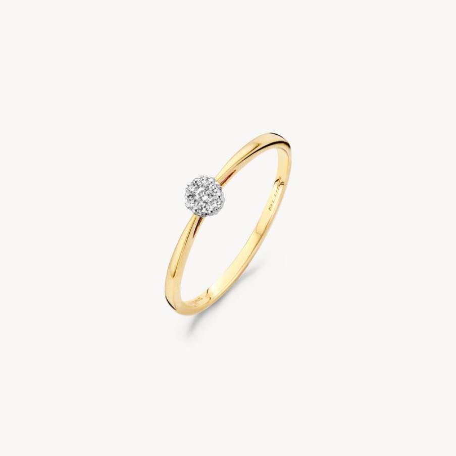 Clearance 14K Geel En Wit Goud Met Diamant