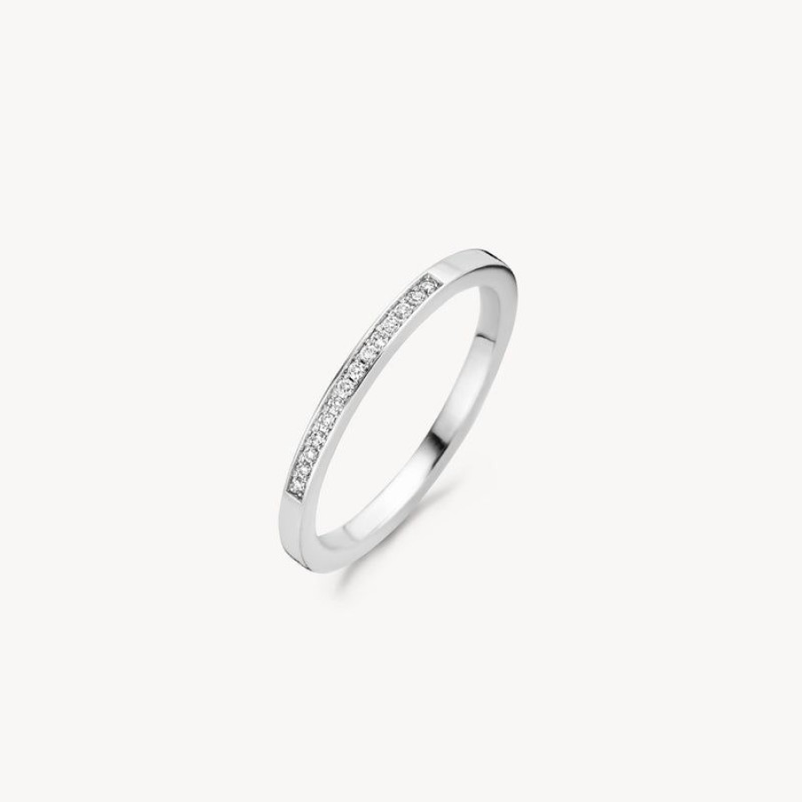 Clearance 14K Wit Goud Met Diamant