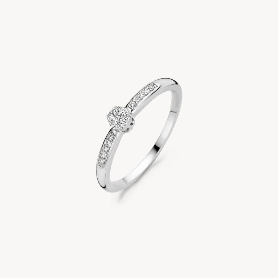 Best 14K Wit Goud Met Diamant