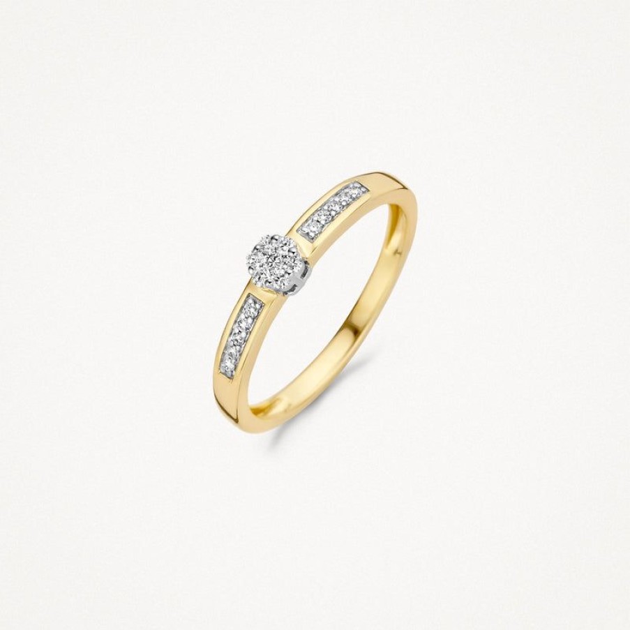 Clearance 14K Geel En Wit Goud Met Diamant